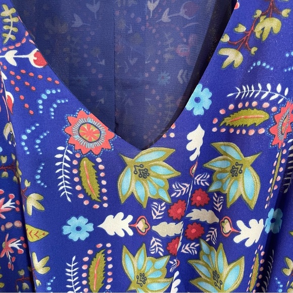 Everly Blue Strapless Maxi Sundress - Picture 3 of 9